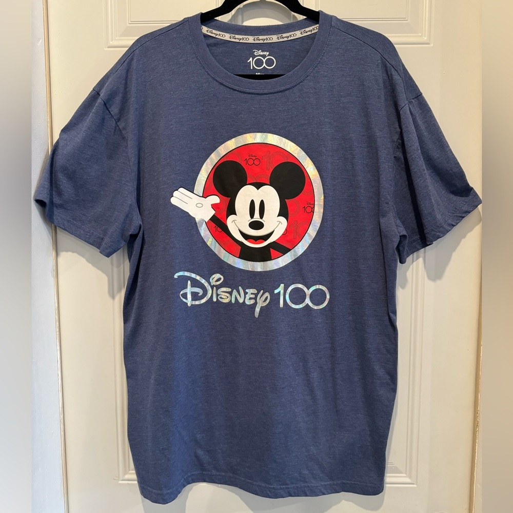 Disney 100th Anniversary Mickey Mouse Unisex Adult XL Two-Sided Graphic T-Shirt